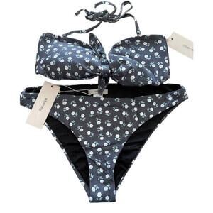 Eberjey Bikini Size Large Set Gray Floral Petite Fleur Lulu Revolve $174